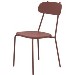 MondoViro Conjunto de 4 sillas de jardín de metal color cobre 45x53 cm 84h