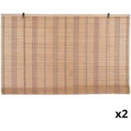 NIYLO Conjunto de 2 estores enrollables de bambú multicolor de 120x2x230 cm