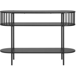 SoBuy Consola con 3 estantes negra 110x39x76 cm