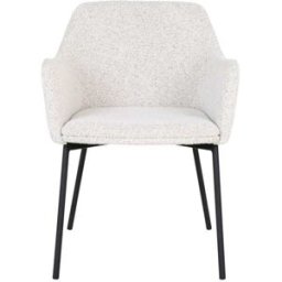 House Nordic Lote de 2 sillones de mesa en tejido bouclé y metal - beige