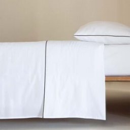 Cotton Artean Juego de cama satén algodón 300 hilos blanco 160x260 Cama 90