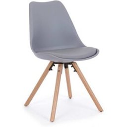 Bizzotto Juego 4 sillas haya gris