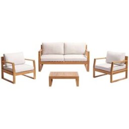 BERAH GETAH Conjunto de muebles de jardín de acacia maciza