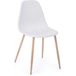 Bizzotto Juego 2 sillas policarbonato blanco