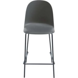 MondoViro Juego de 2 taburetes polipropileno gris 45x49 cm 100h