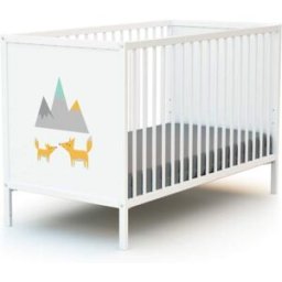 Webaby Cuna bebe renard madera blanco 60 x 120 cm
