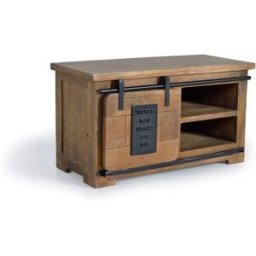 GINER Y COLOMER Mueble televisor en madera de acacia y detalles en metal natural