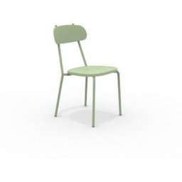MondoViro Conjunto de 4 sillas de jardín de metal verde 45x53 cm 84h