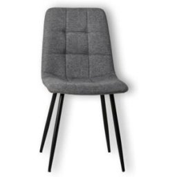 MondoViro Juego de 4 sillas de tela gris cm 44x55 81h