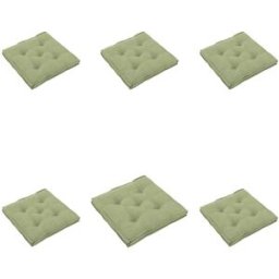 Edenjardin Pack 6 cojines para sillones de exterior repelente al agua verde