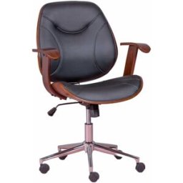 Nest dream Silla de oficina de diseño con madera oscura, negro