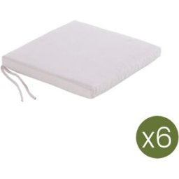 Edenjardin Pack de 6 cojines para sillas de jardín olefin crudo 44x44 cm