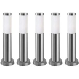 FORLIGHT Baliza Exterior de Jardín Acero Inox. 23W (5uds) Koral