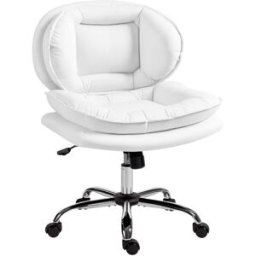 Homcom Silla de oficina 62x65x93 cm blanco