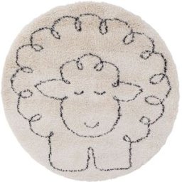 AFK Alfombra infantil redonda y suave 120 x 120 cm