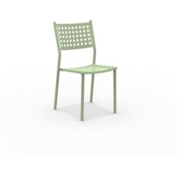 MondoViro Juego de 8 sillas de jardín de metal verde 43x48 cm 85h