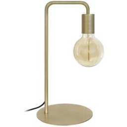 Tosel Lámpara de mesa metal dorado pantalla bombilla