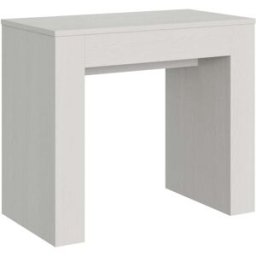 Itamoby Consola extensible 90x49/307 cm efecto madera fresno blanco
