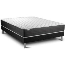Vitalit Somier negro + colchón con espuma viscoelástica 140 x 190