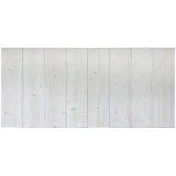 NATYAL Cabecero de cama de madera maciza en tono blanco envejecido 140x75cm