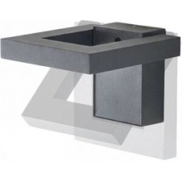 Lindby Lámpara de pared led exterior de aluminio gris