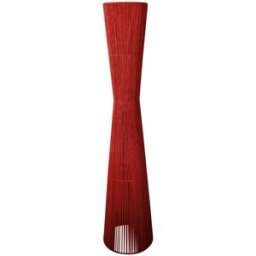 Tosel Lámpara de pie columna metal rojo pantalla rojo