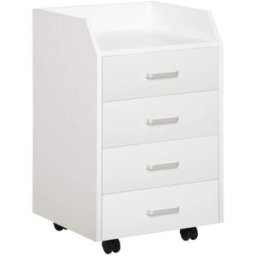 Vinsetto Cajonera de oficina 40x36x65 cm blanco