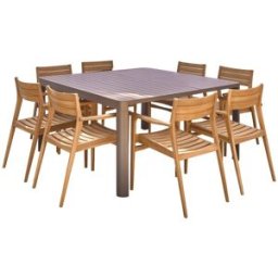 BERAH GETAH Conjunto de muebles de jardín extensibles de aluminio
