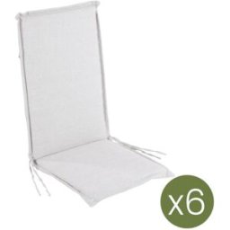 Edenjardin Pack de 6 cojines para sillón de jardín reclinable olefin gris claro