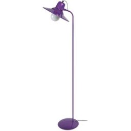 Tosel Lámpara pie alto articulado metal violeta pantalla violeta