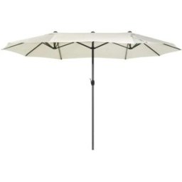 Beliani Sombrilla de jardín 460 cm beige