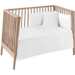 Cambrass Juego 2 piezas colcha desenfundable cuna 60 60x120x3 cm crudo