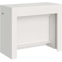 Itamoby Consola extensible 90x42/302 cm efecto madera, fresno blanco