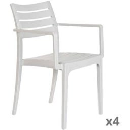 NIYLO Conjunto de 4 sillas de polipropileno reciclado gris 57x52x84 cm