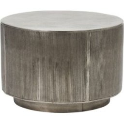 house doctor Mesa de centro de aluminio plateado