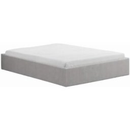 Concept Usine Cama con caja de almacenamiento de 140x190cm de pana gris