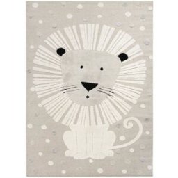 Un amour de tapis Alfombra infantil con divertido estampado de leones, crema 120x170