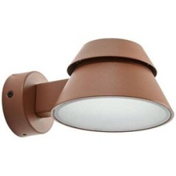 Lucande Lámpara de pared led exterior de aluminio marrón