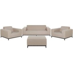 Beliani Conjunto de jardín con mesa 5 plazas beige