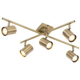 QAZQA Lámpara de techo con 5 luces orientables