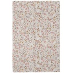 Decochic Alfombra de juego infantil florecitas crema 118x180cm
