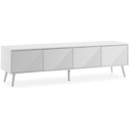 HOMN Mueble tv 4 puertas color blanco 160 cm