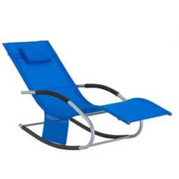 SoBuy Muebles de jardin mecedora silla tumbona de exterior reclinable