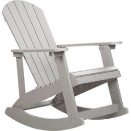 Beliani Mecedora de jardín gris claro