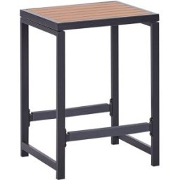 Beliani Silla de bar de jardín metal negro