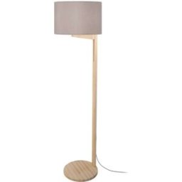 Tosel Lámpara de pie articulado metal natural pantalla taupe
