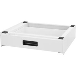ML-Design Cajón intermedio extraíble 60,5 x 54 cm acero negro para lavadora