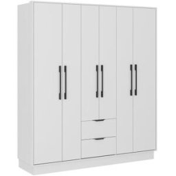 Unique Armario efecto madera blanco