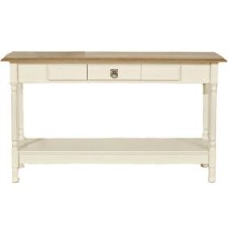 Robin des Bois Consola 1 cajón bandeja de roble blanca