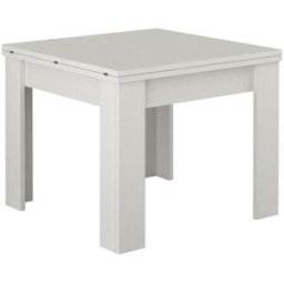 Whous Mesa extensible para 6-8 personas 90/180 cm color blanco alerce